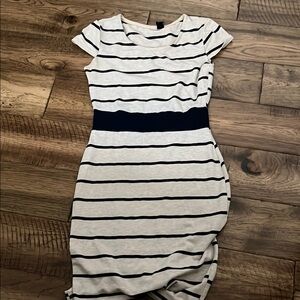 Windsor White and Black Sheath Midi Dress